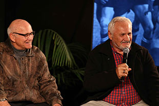 Sid and Brian Going being interviewed